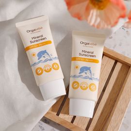 ORGABEBE Mineral Sunscreen SPF50+ PA+++ 50g – 100% Mild Non-Nano Formula, Water-Resistant, Eye-Safe UV Protection for Kids’ Sensitive Skin _ Made in KOREA 